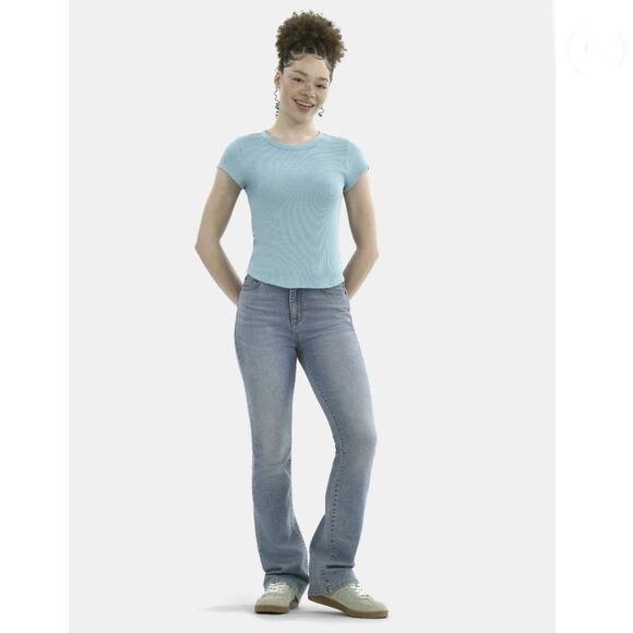 Women’s Waffle Shirt Sleeve Fitted T-Shirts 2-Pack Size L - Picture 4 of 8